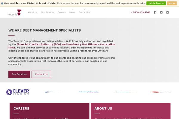 Totemic theme site design template sample