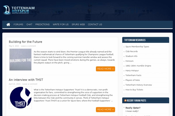 tottenham theme websites examples