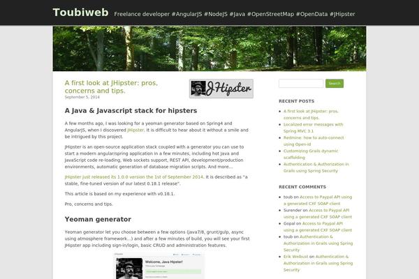 RCG Forest theme site design template sample