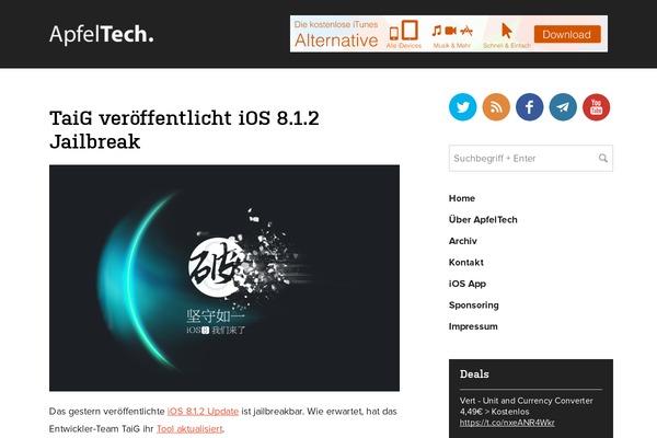 touch-mania.com site used Apfeltech