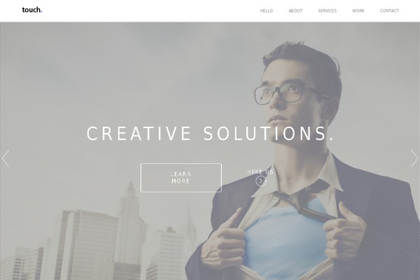 Touch theme site design template sample