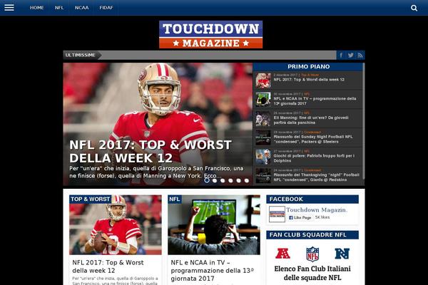 Gameday theme site design template sample