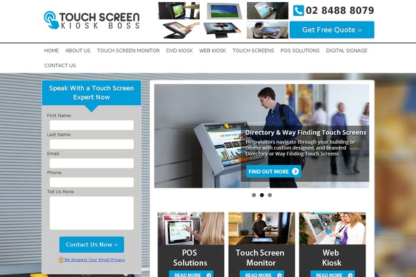 touchscreenkioskboss.com.au site used Theme12