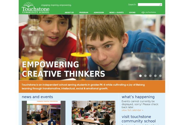 Touchstone theme site design template sample