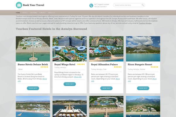 BookYourTravel theme site design template sample