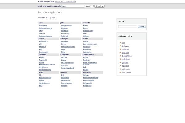 tourconcepts.com site used Thesis 1.8.5