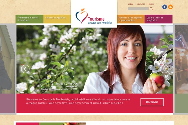 tourismecoeurmonteregie.ca site used Tourisme