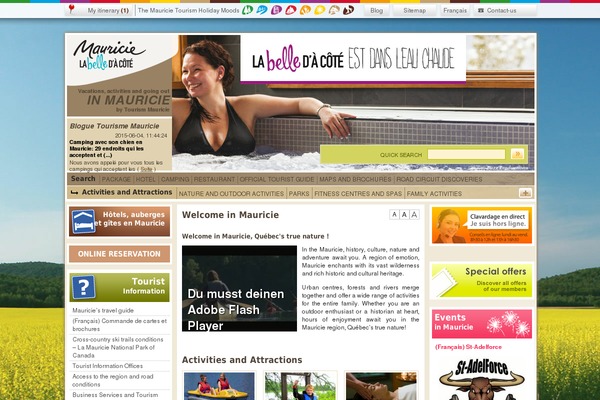 tourismemauricie.org site used Tmaurici2014