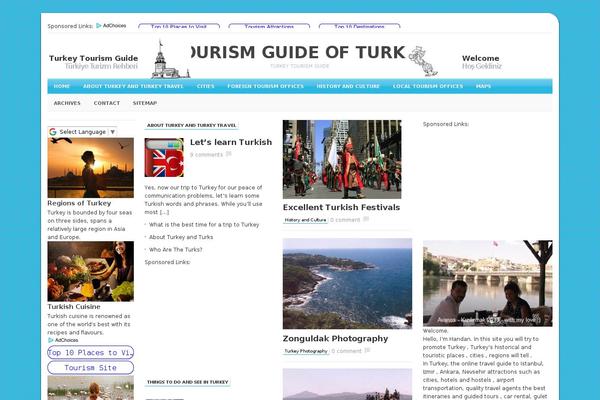 Travel theme site design template sample