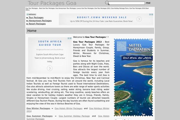 tourpackagesgoa.com site used Zeeb
