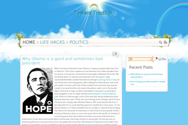 Cloudy-blue-sky theme site design template sample