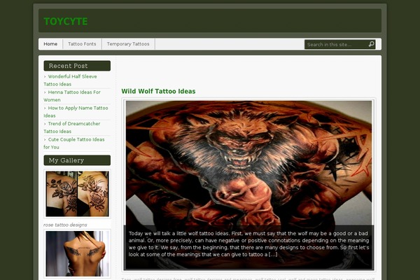 toycyte.com site used Toys