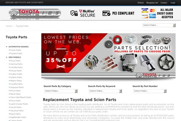 toyotapartsbydonwood.com site used Automotive_ultra