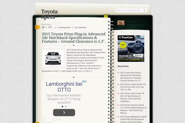 Diary theme site design template sample