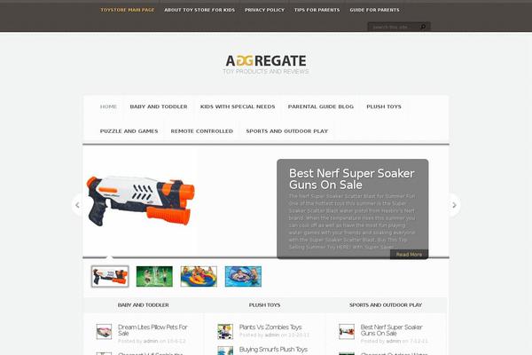 Aggregate theme site design template sample