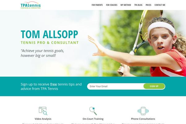 tpatennis.com site used Newtheme
