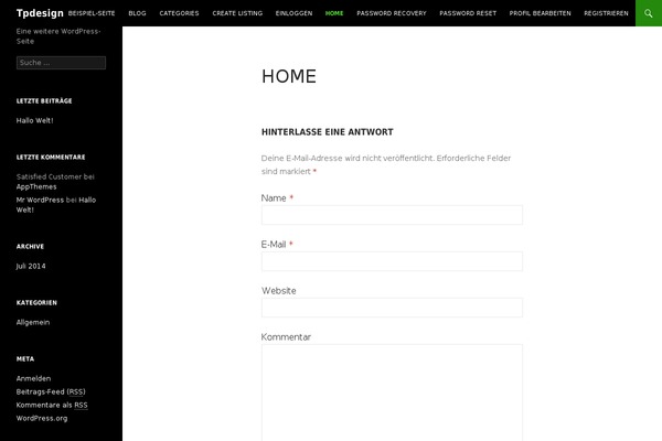 WordPress website example screenshot