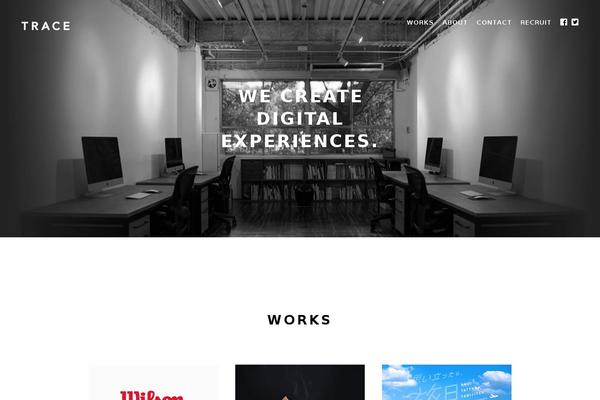 Trace theme site design template sample