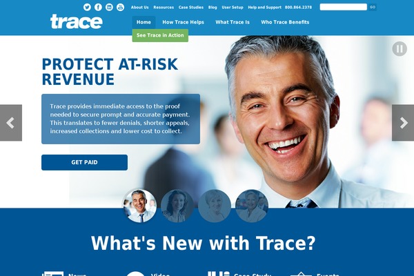 Trace theme site design template sample