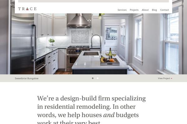 Trace theme site design template sample