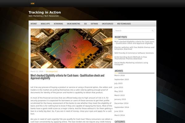 trackinginaction.com site used Primetech