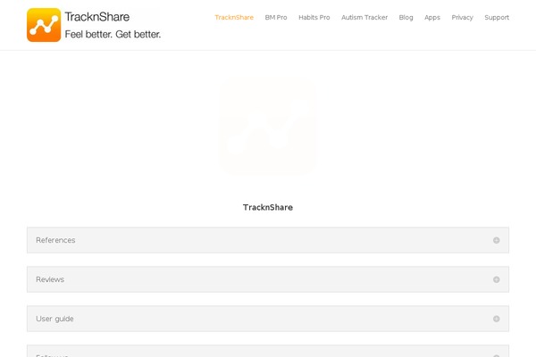 tracknshareapp.com site used Divi-2
