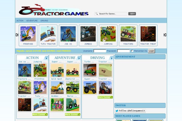 FunGames theme site design template sample