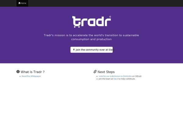 tradr.com site used Onesocial-child