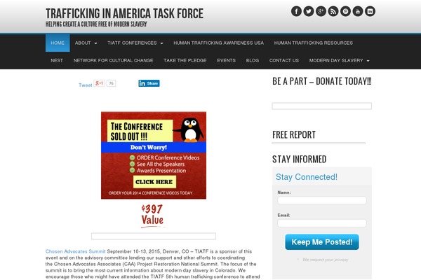 traffickinginamericataskforce.org site used Newelegantbiz