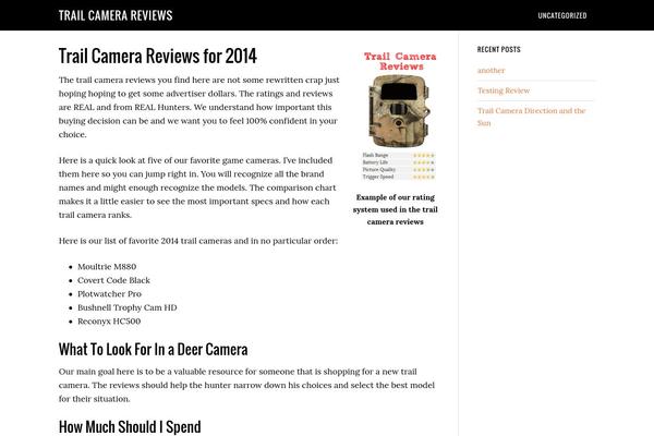 trailcamerareviews.com site used Eleven40 Pro