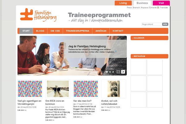 traineeprogrammet.se site used Familjenhelsingborg