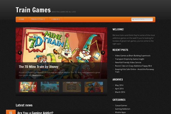 GamePress theme site design template sample