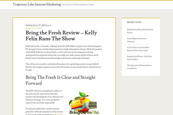 Ignite theme site design template sample