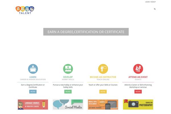 Academy theme site design template sample