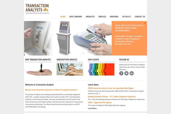 Ta theme site design template sample