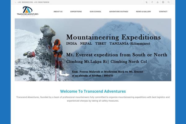 transadventures.com site used Transcend-adventures