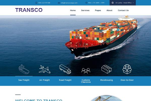 Transcargo-child theme site design template sample