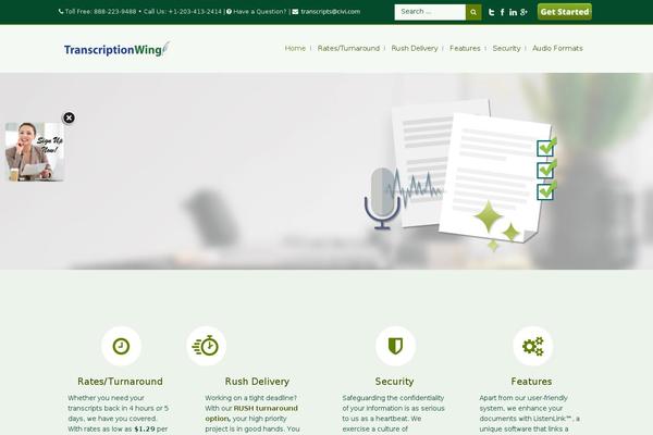 Wiz-child theme site design template sample
