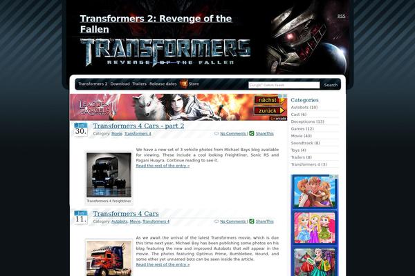 BlueMoD theme site design template sample
