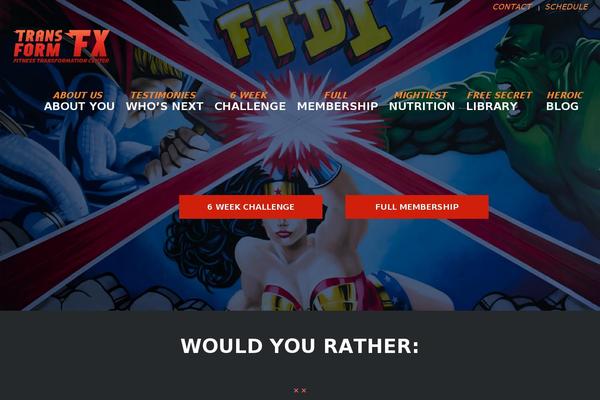 transformfxfitness.com site used Thesis 1.8