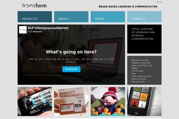 transformlearning.com site used Tasktheme