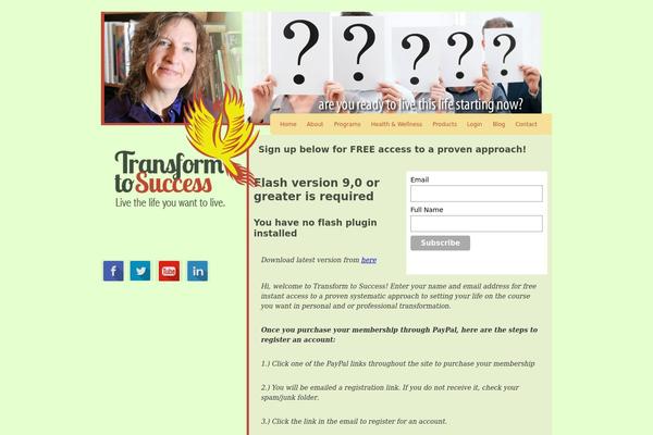 Transform theme site design template sample
