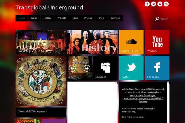 Metro theme site design template sample