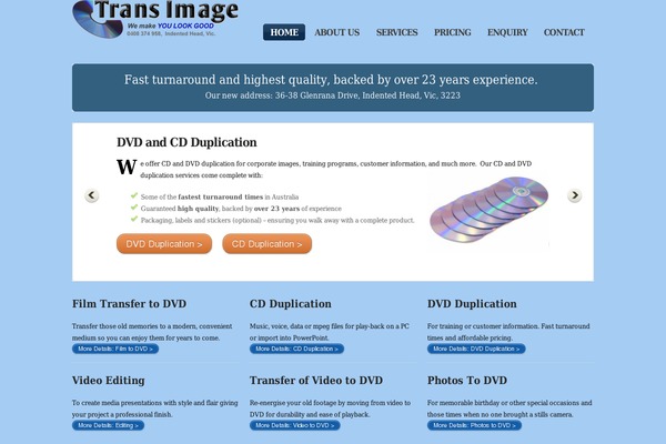 transimage.com.au site used Over Easy