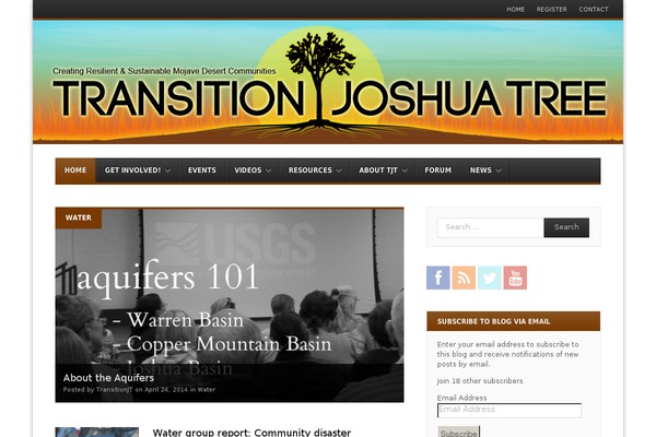 transitionjoshuatree.org site used Fearless