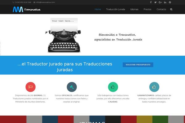 Impreza theme site design template sample