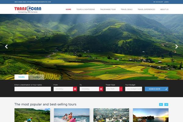 Travelo theme site design template sample