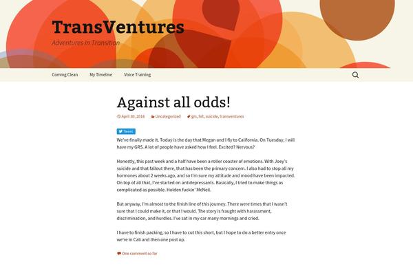 Twenty Thirteen theme site design template sample