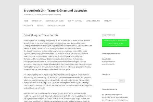 Twenty Twelve theme site design template sample