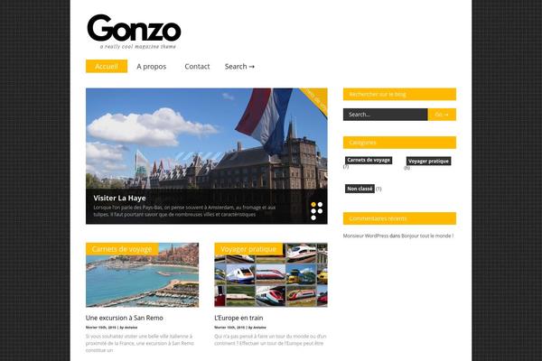 Voyage theme site design template sample